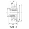 ANSI D120B Sprocket With Split Taper Bushing