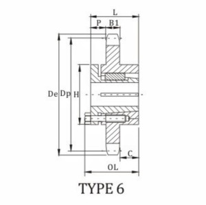 ANSI 140B Sprocket With Split Taper Bushing