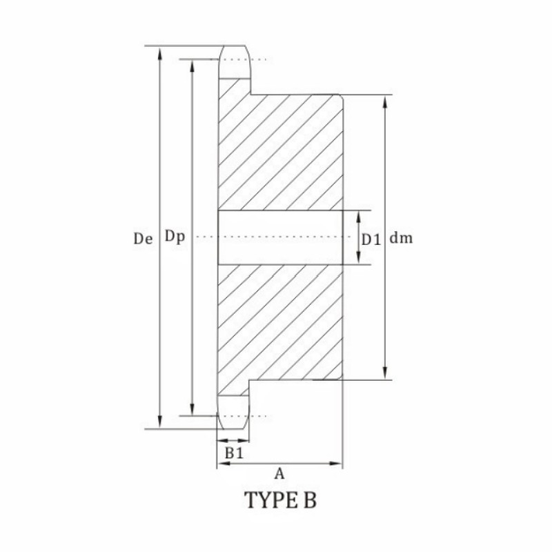 C2060 Chain Sprocket Dimension Chart