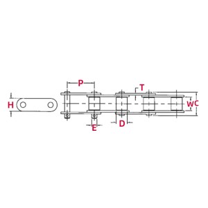 CA557 Agricultural Chain | New Holland 714629 Round Baler Chain - Upper Chain Replacement