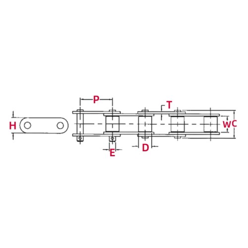 CA557 Agricultural Chain | New Holland 850 Round Baler Chain - Upper Chain Replacement