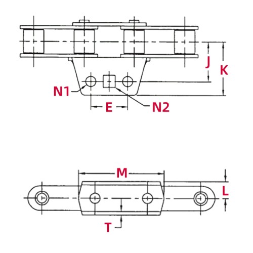 CA557 Agricultural Chain | New Holland 850 Round Baler Chain - Upper Chain Replacement