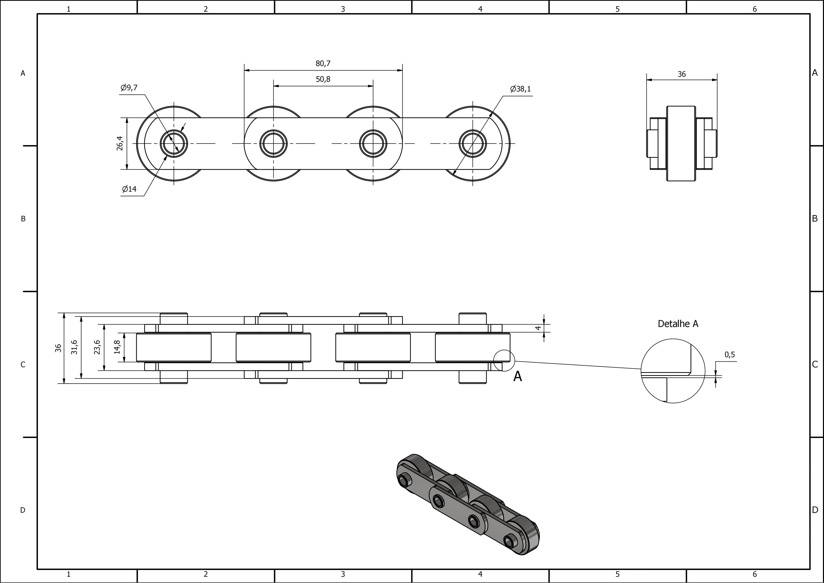 OEM Sugar Cane Mill Chain