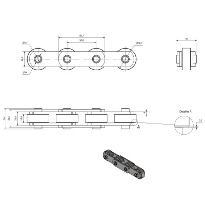 EHP200/CT690 Sugar Cane Harvester Chains