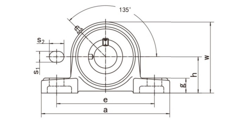 HCP200 Pillow Block Bearing Units Dimension Chart