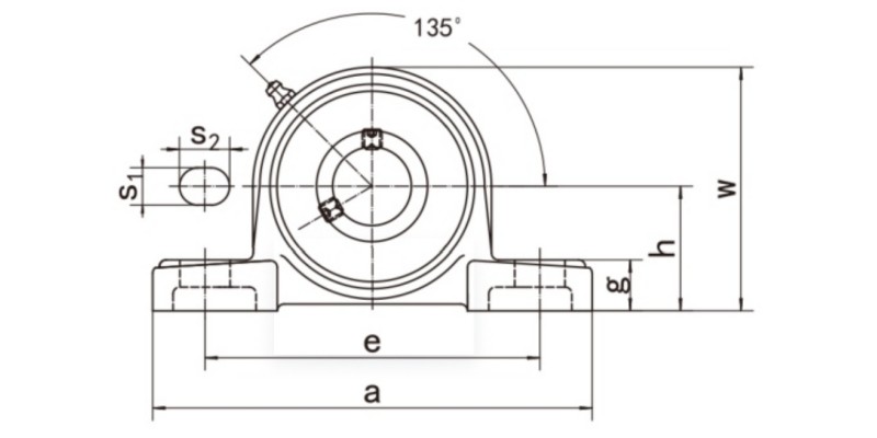 UCP200 Pillow Block Bearing Units Dimensions