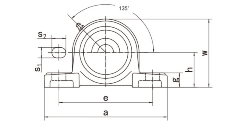 UKP200 Pillow Block Bearing Units Dimensions