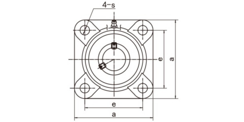 UCF200 Square Flanged Units Dimensions