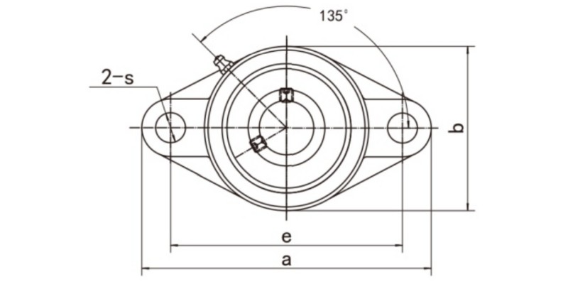 UCFL200 Square Flanged Units Dimensions