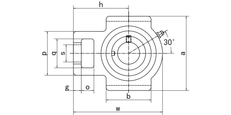 HCT200 Take-up Bearing Units Dimensions