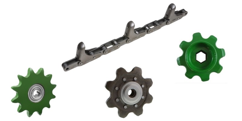 Cornhead Gathering Chain and Sprocket