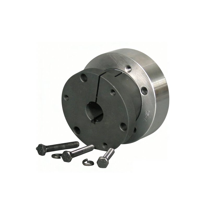 QD bushing mounted in a hub with cap screws