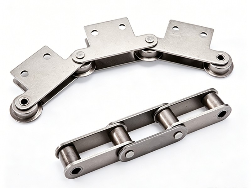 Stainless Steel Double Pitch Conveyor Chain with Attachments