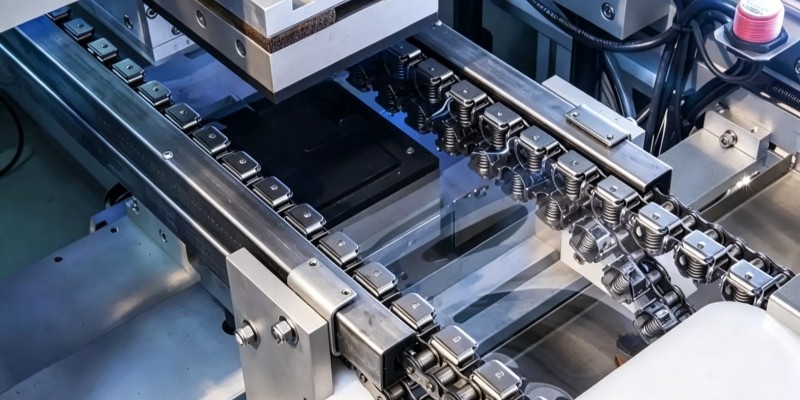 Stainless Steel Gripper Chain on Packaging Machine