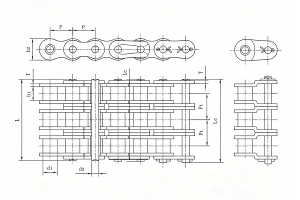 rollenkette maße tabelle 05B-3