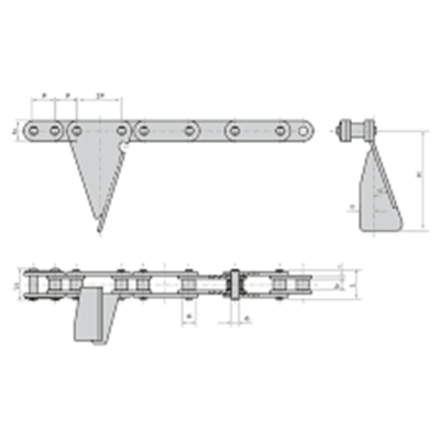 Stainless Steel Combine Chains C212AF1 for Agriculture High Precision Roller Chain China Manufacturer