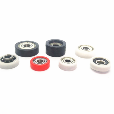 Hot sale plastic nylon pom flat belt idler pulley roller wheel with bearing for machines
