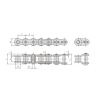 Transmission roller chain- 04C-1/25-1 short pitch roller chain Dimensions