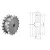 European Standard  3/8" ×7/32" double sprockets for two single chains