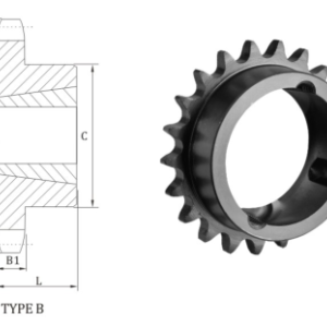 Metric Chain Sprocket Taper Bore Sprocket 08B Chain Sprocket