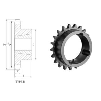 Metric Chain Sprocket Taper Bore Sprocket 08B Chain Sprocket