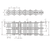 Transmission roller chain- 20AH-2/100H-2 roller chain Dimensions