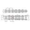 Transmission roller chain- 12A-1/60-1 Nickel-plated chain Dimensions