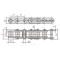 Conveyor roller chain- C08B-1 Roller chains with straight side plates Dimensions