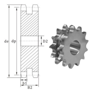 Metric 16A-2 Plate Wheel Sprockets