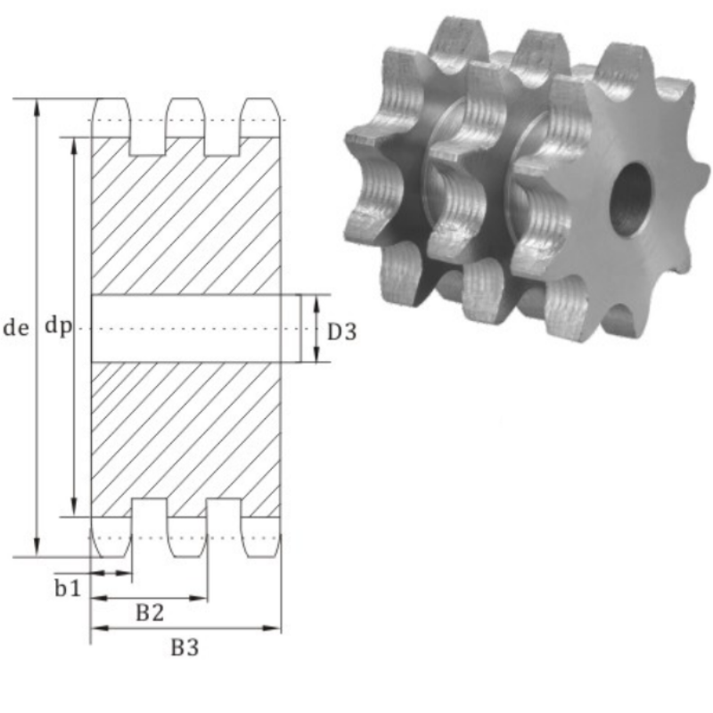 Metric 24A-3 Plate Wheel Sprockets | ISO 24B Sprockets | CTS ...