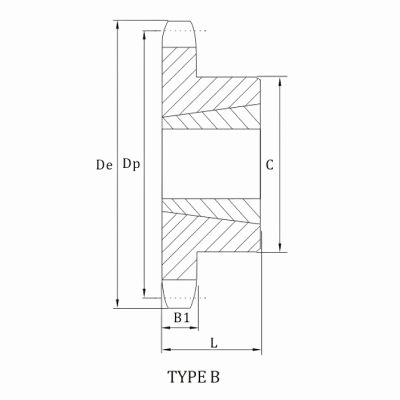 ANSI #100B Taper Bore Sprockets