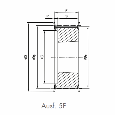 Timing Belt Pulley 48 XH 200 for Belt Width 22.25 mm