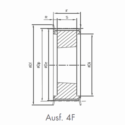 Timing Belt Pulley HTD 32-14M-40 for Taper Bush 2012 for Belt Width 40 mm