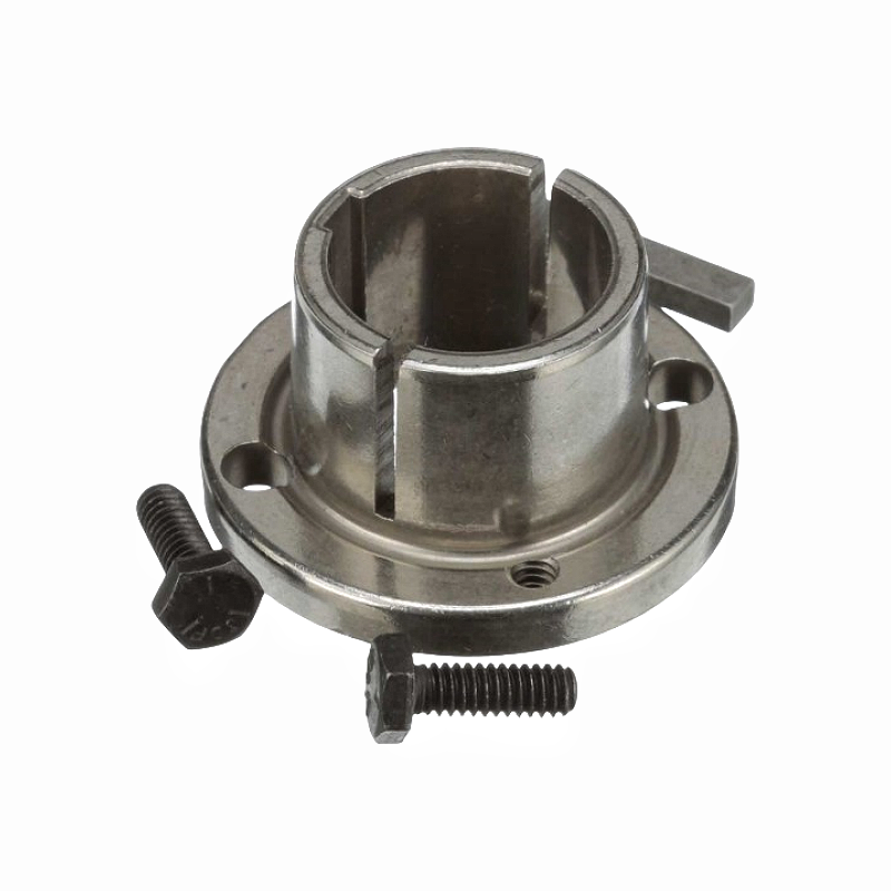 Split taper bushing with split flange and cap screws