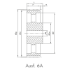 Timing Belt Pulley 72 L 050 for Belt Width 12.7 mm