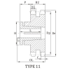 ANSI D50B Sprocket With Split Taper Bushing