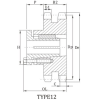 ANSI D40B Sprocket With Split Taper Bushing