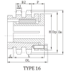 ANSI D80B Sprocket With Split Taper Bushing