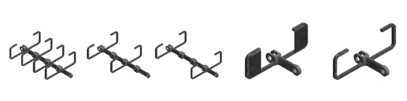 C Type Attachments for Horizontal, Inclined, and Vertical Conveying (with or without blanking plate):