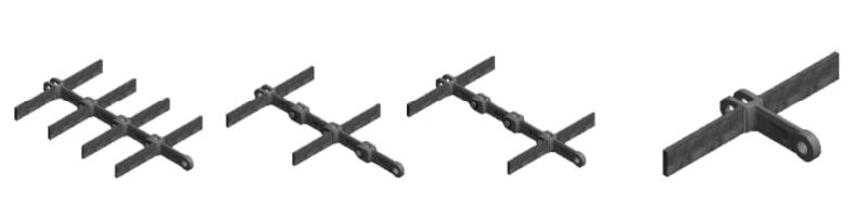 T-Type Attachment for Horizontal and Slightly Inclined Conveying