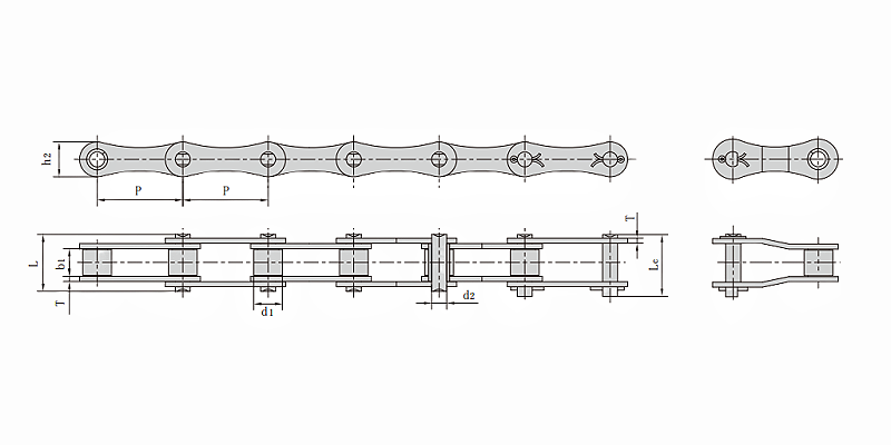 A-type Agricultural Chain Dimension Chart