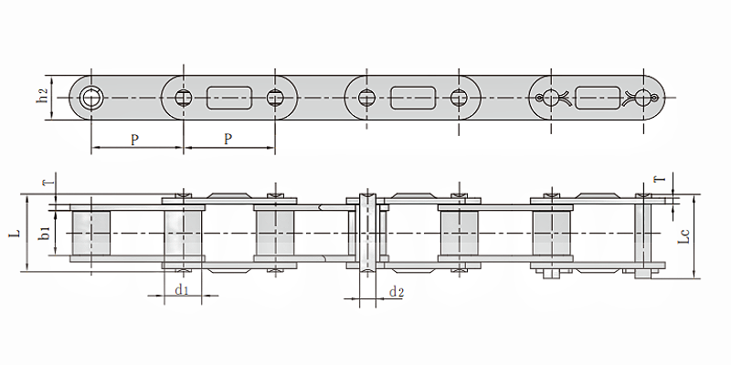 CA-type Agricultural Chain Dimension Chart