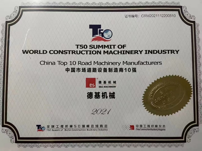 2021 China Top 10 Road Machinery Manufacturers