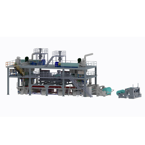 2400MM AZX-SMMS Spunmelt Production Line With Non Woven Fabric Slitting Machine