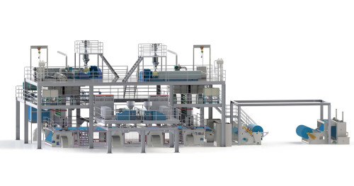 2400MM AZX-SMMS Spunmelt Production Line With Non Woven Fabric Slitting Machine