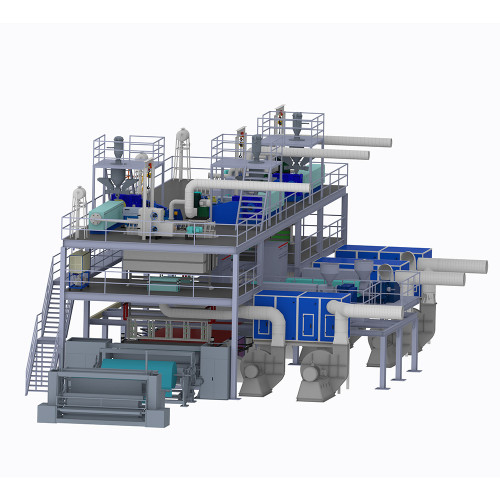 1600MM AZX-SMMS Spunmelt Production Line  For Surgical Mask Non Woven Machine