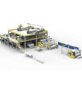 1600MM AZX-SMMS Spunmelt Production Line  For Surgical Mask Non Woven Machine