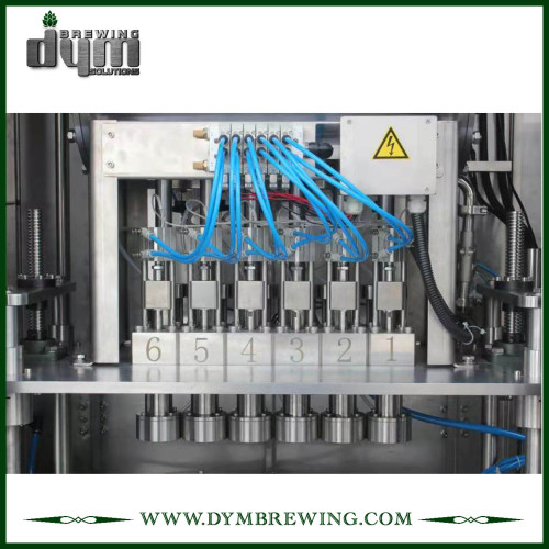 16~25cpm, space-saving, semi-auto canning machine from DYM Brewing for 355ml 500ml/ 12oz 16oz cans