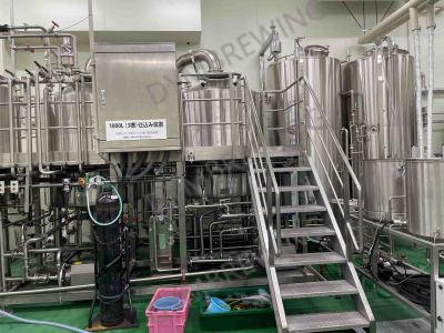 Good news from customer in Japan after installing our 10hl 3-vessel steam heating brewhouse.