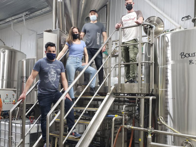 Our 30bbl direct fire brewing system in L'HERMITE brewery!